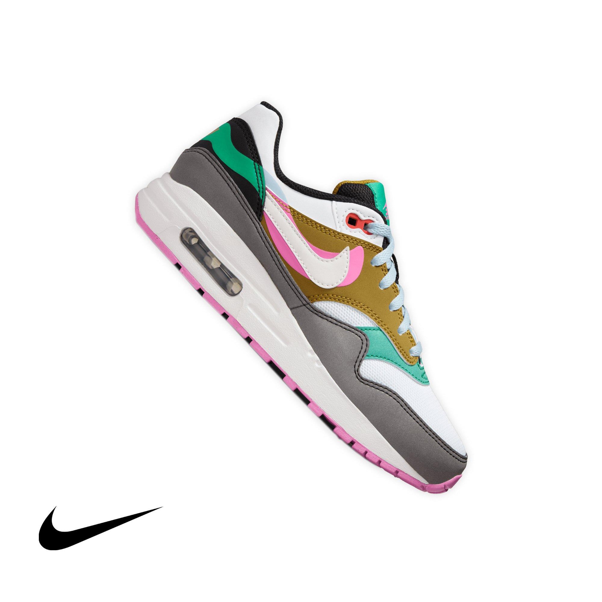 Air max 1 sales green pink